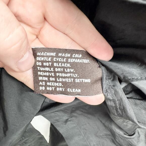 Michael Kors Jacket Men Sz Small Black Collared Button Down Utility Trench Coat - Picture 4 of 7